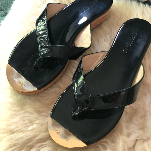 Jimmy Choo Black Patent Leather flip-flops size 36 (US 6) - Picture 7 of 13